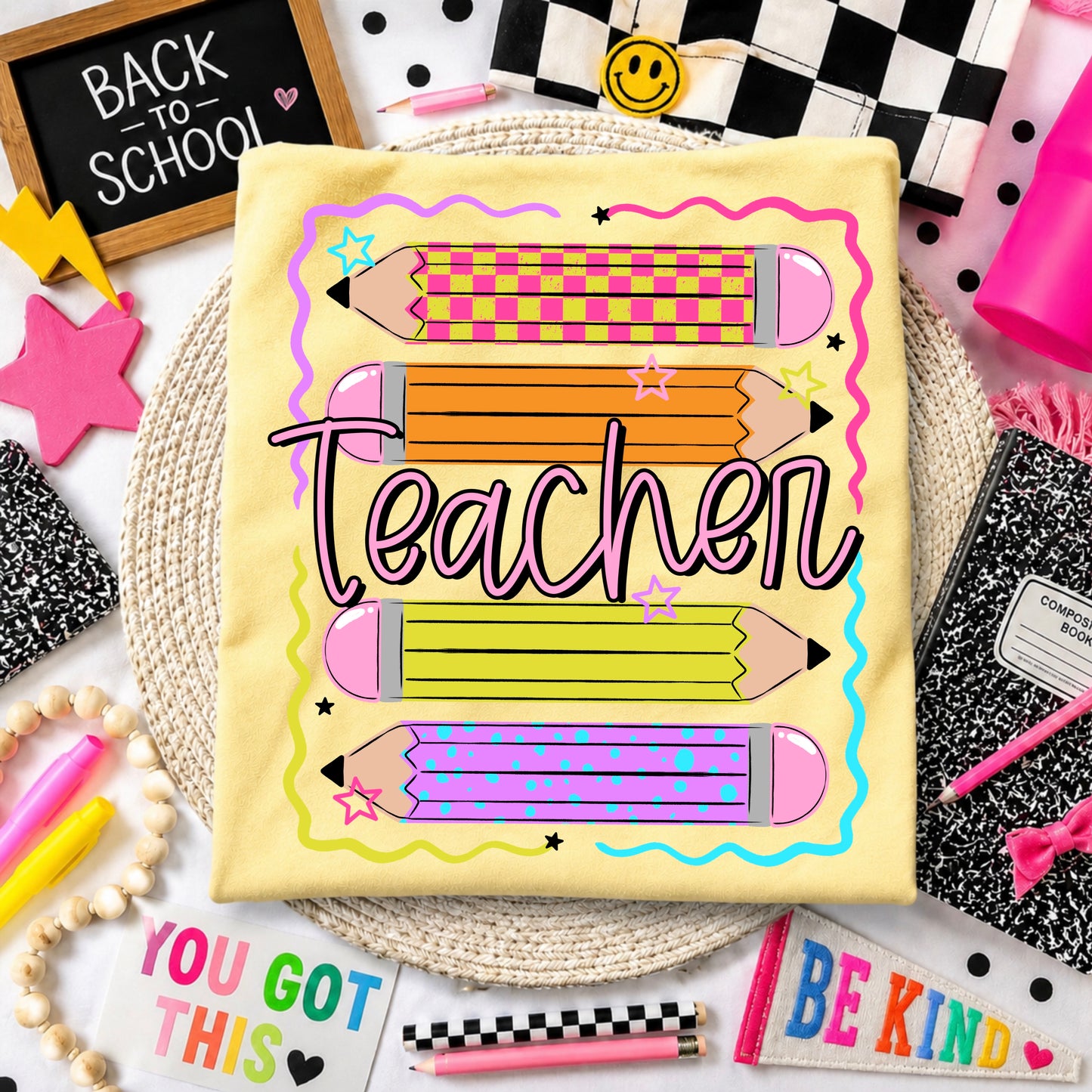Teacher Colorful Pencils