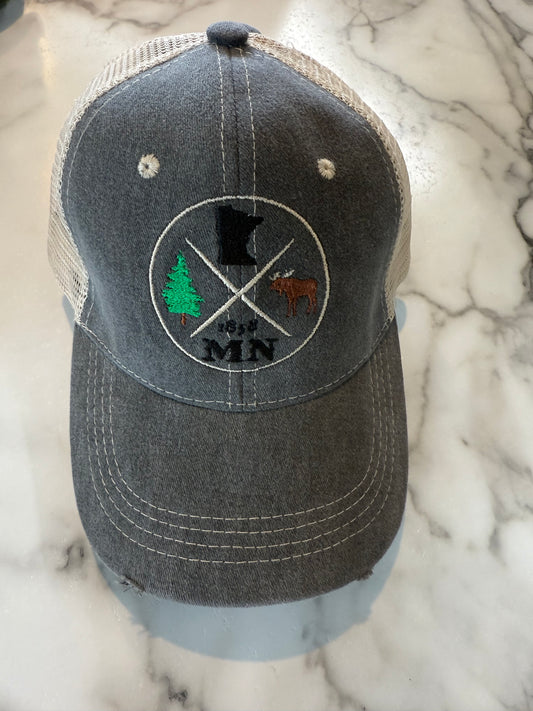 Embroidered Minnesota Middle Placement Hat