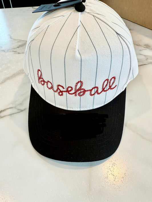 WHOLESALE: Embroidered Pinstripe Hats