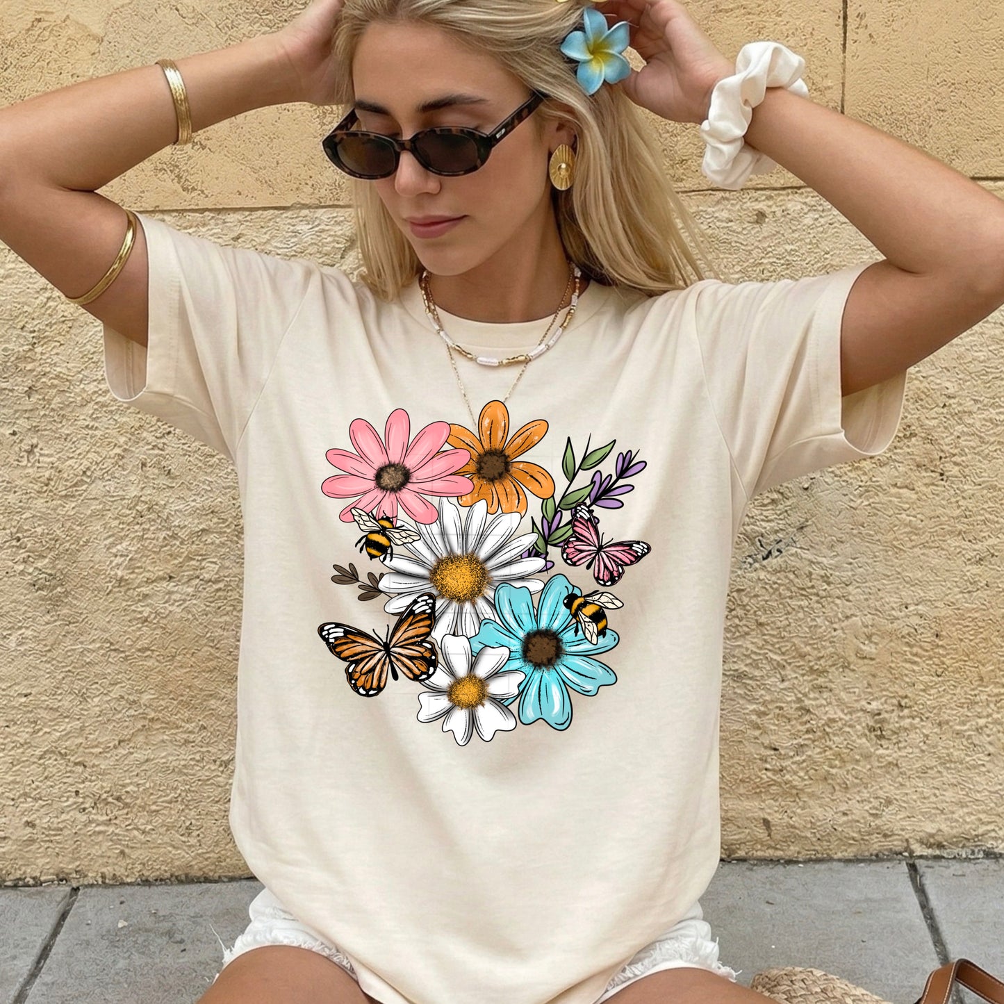 Florals Bees And Butterflies