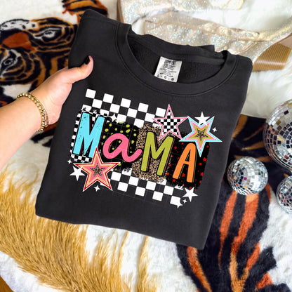 Retro Stars And Checkers Mama