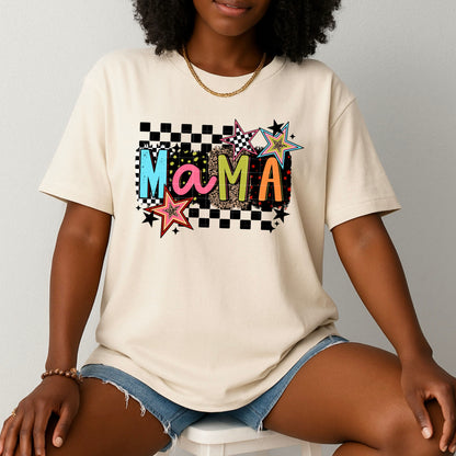Retro Stars And Checkers Mama
