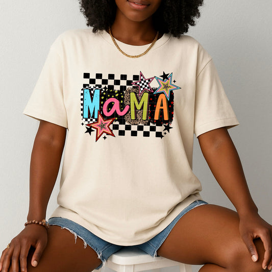 Retro Stars And Checkers Mama