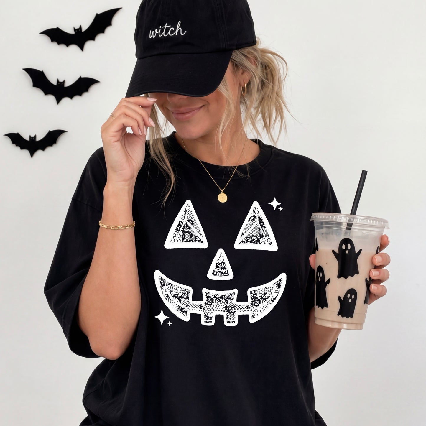 Lace Pumpkin Face