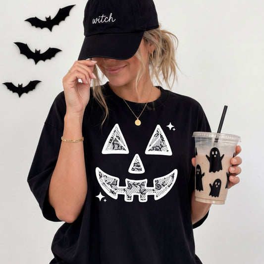 Lace Pumpkin Face