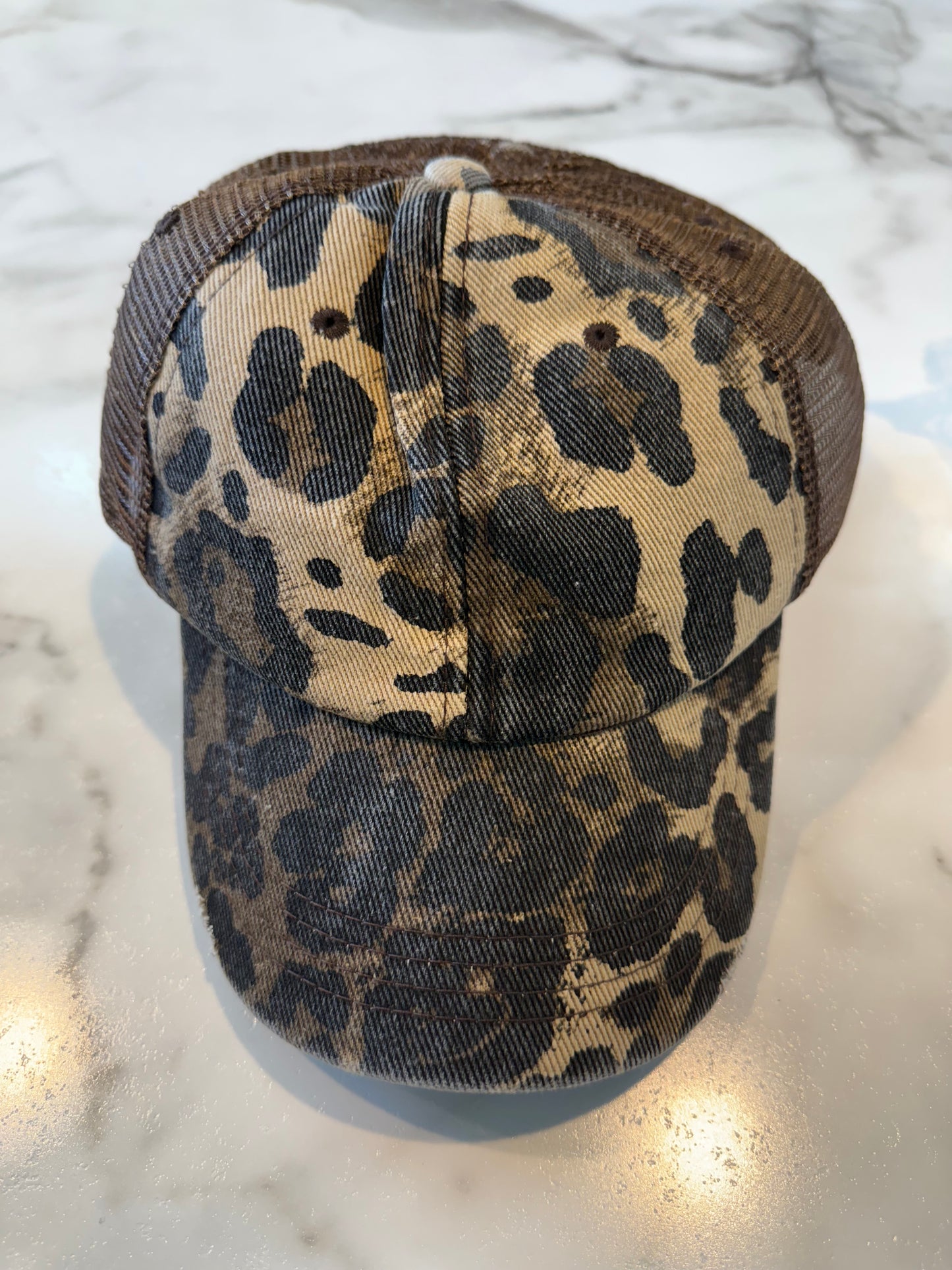 BLANK Leopard/Brown Mesh Hat