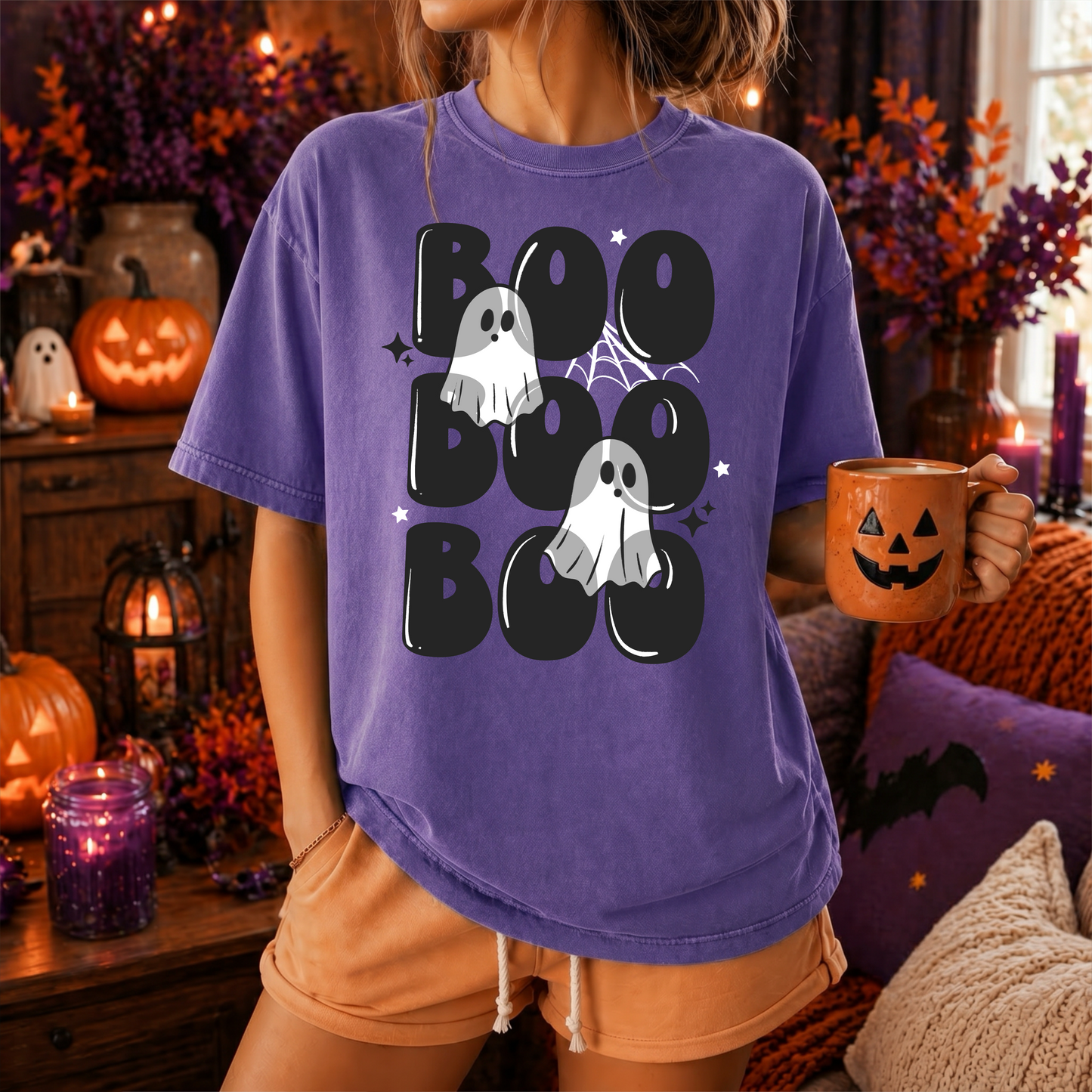 Boo Ghost Gray And White