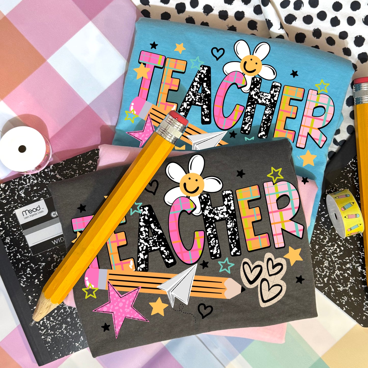 Teacher Pencil Happy Flower