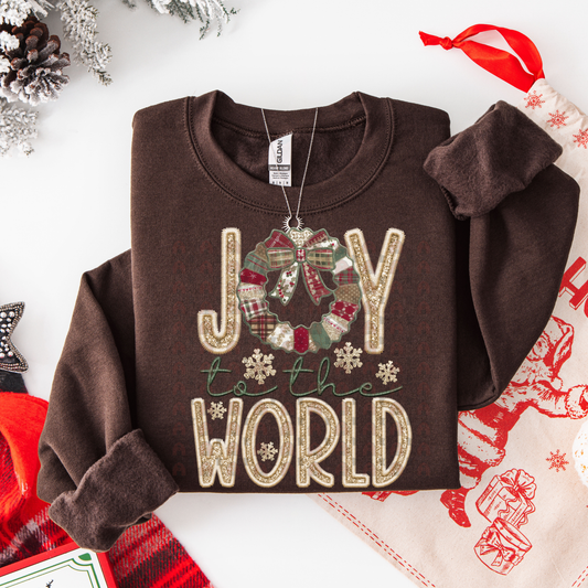 Joy To The World Wreath Patchwork