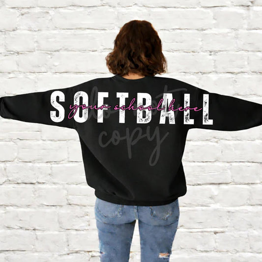 Long Distressed Softball - CUSTOMIZABLE