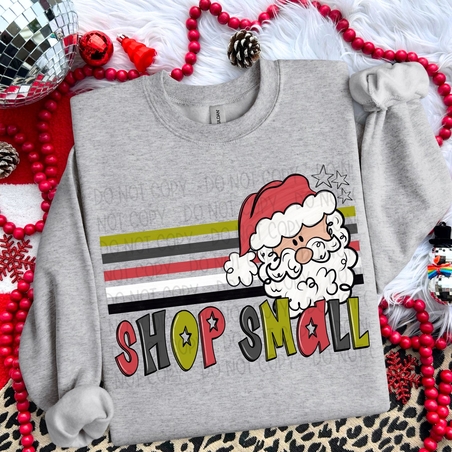 Shop Small Retro Stripe Santa