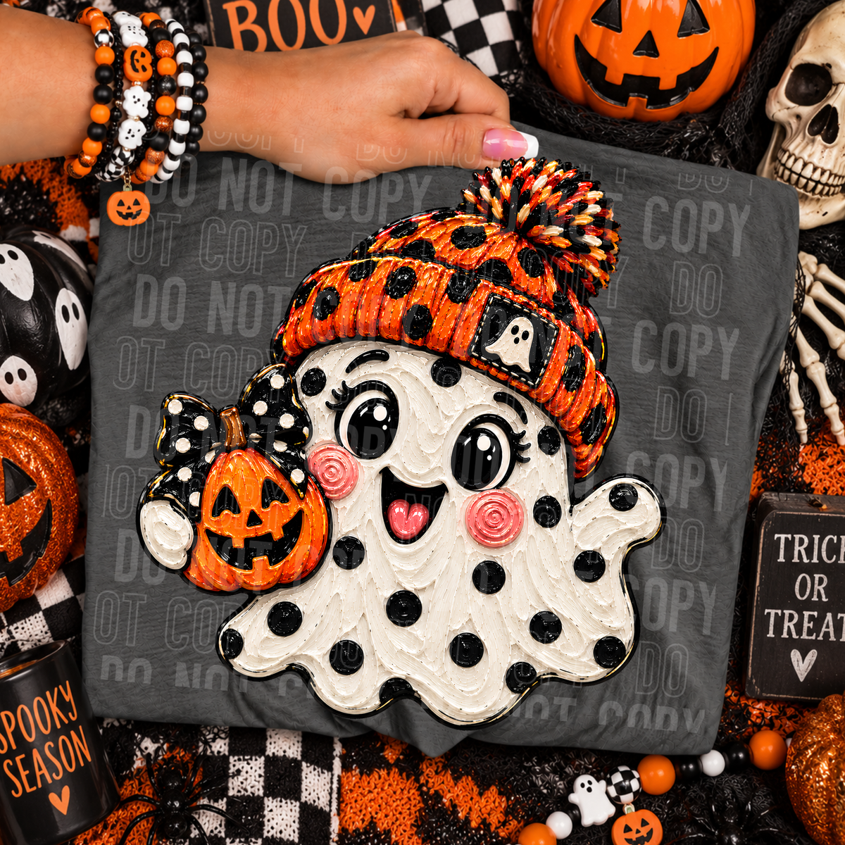 Polka Ghost Faux Painted