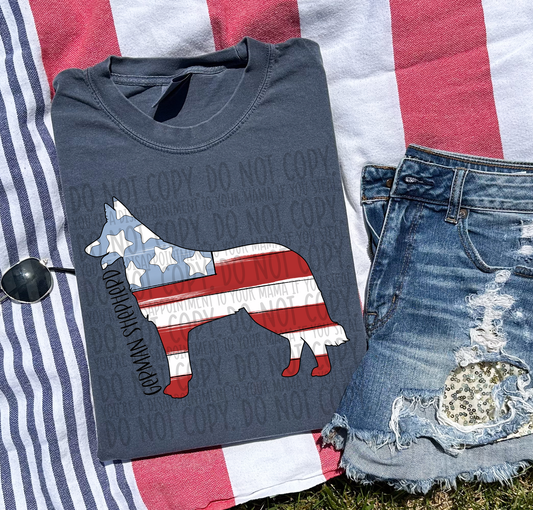 Patriotic Dogs - BLACK TEXT