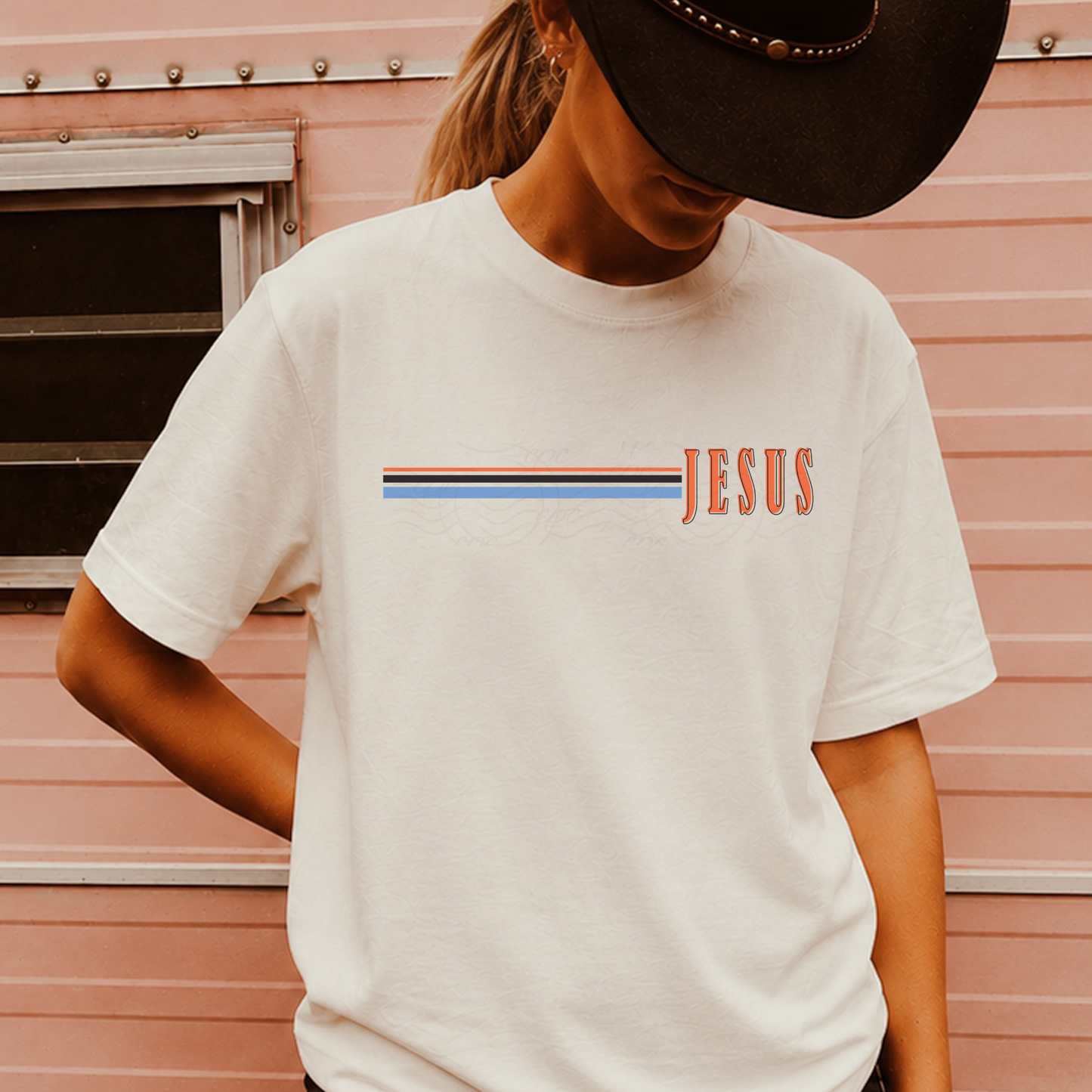 Retro Stripes Jesus