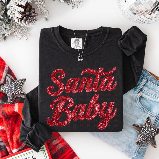 Sequin Appearance Santa Baby