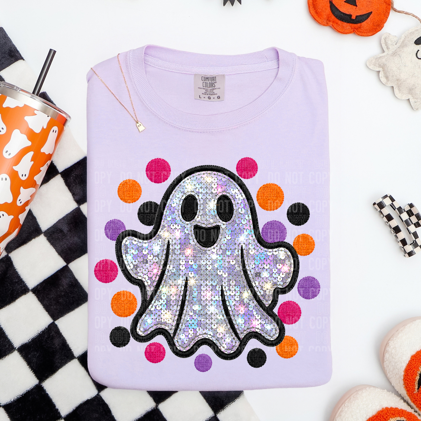 Sequin Ghost Polka Dot