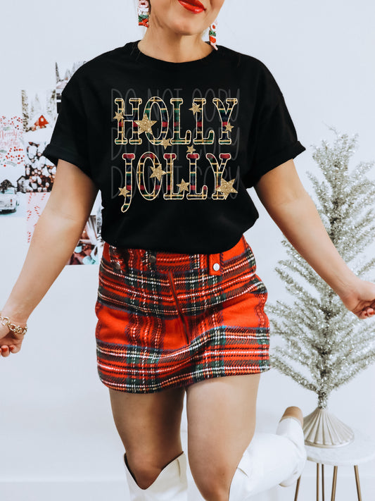 Stars Holly Jolly Plaid