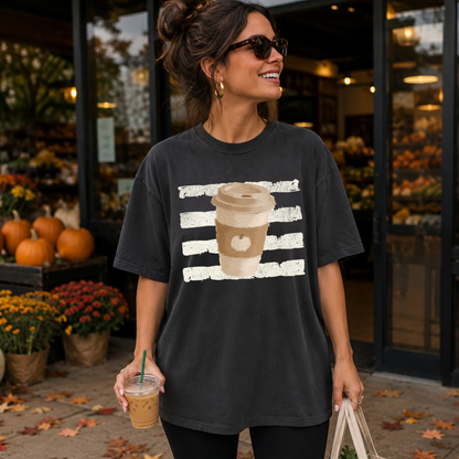 Stripes Fall Pumpkin Coffee