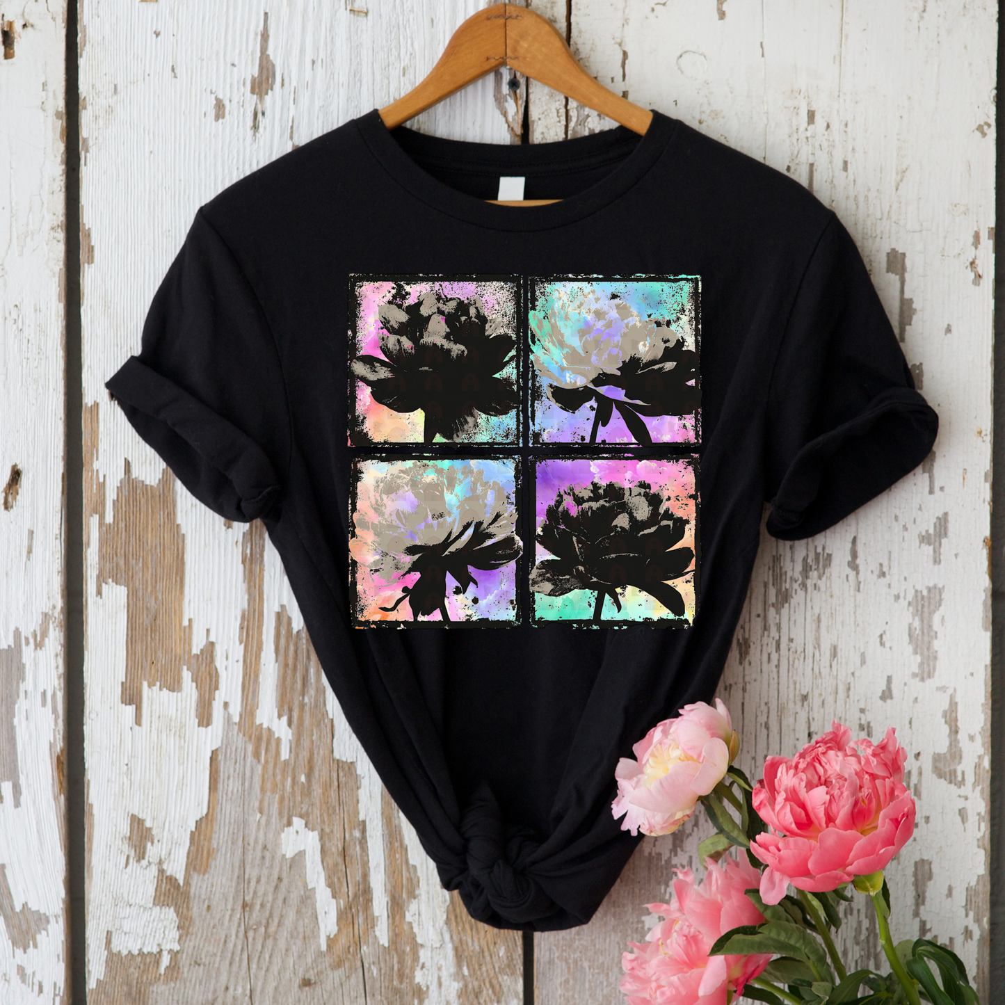Vibrant Ink Blot Peony