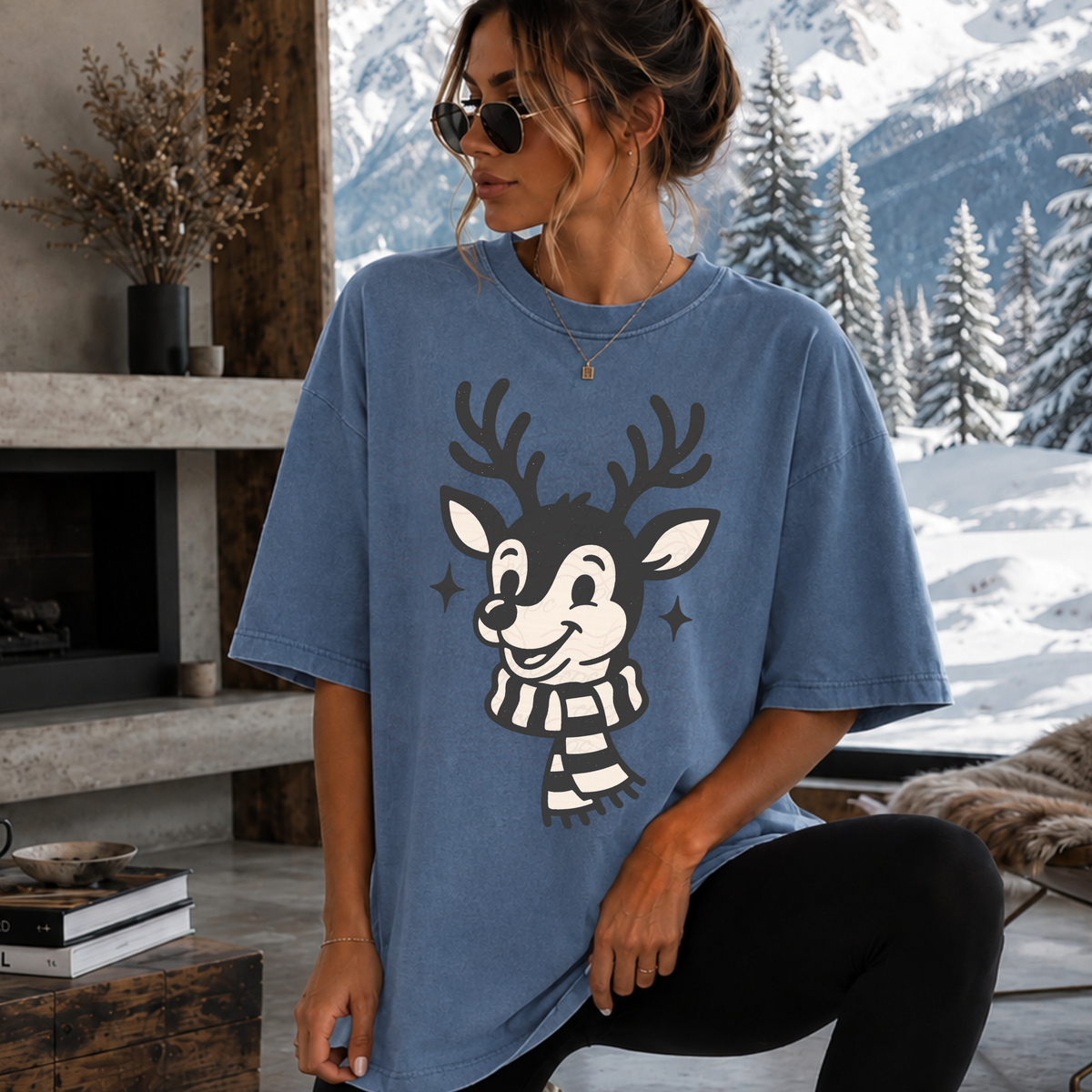 Vintage Happy Reindeer