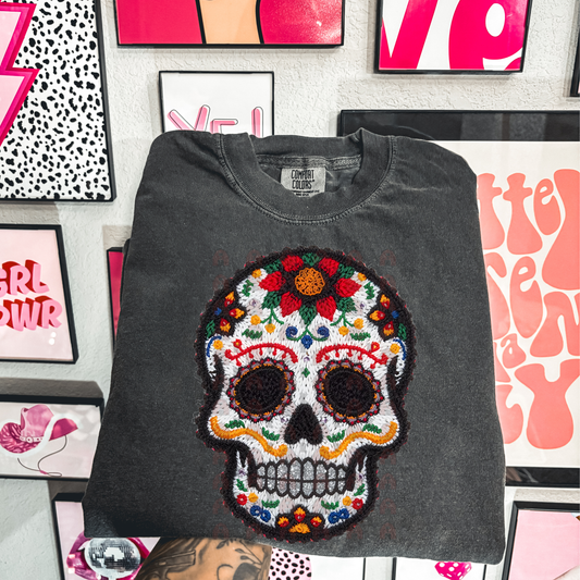 Yarn Floral Skull