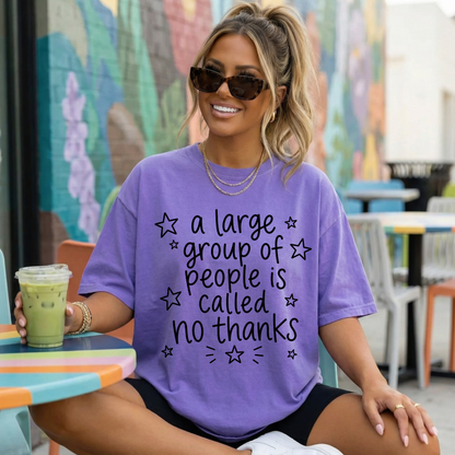 A Large Group Of People No Thanks
