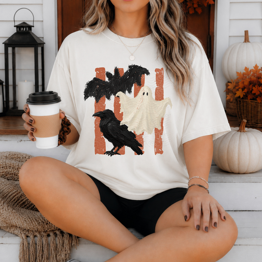 Bat Crow Ghost Stripes