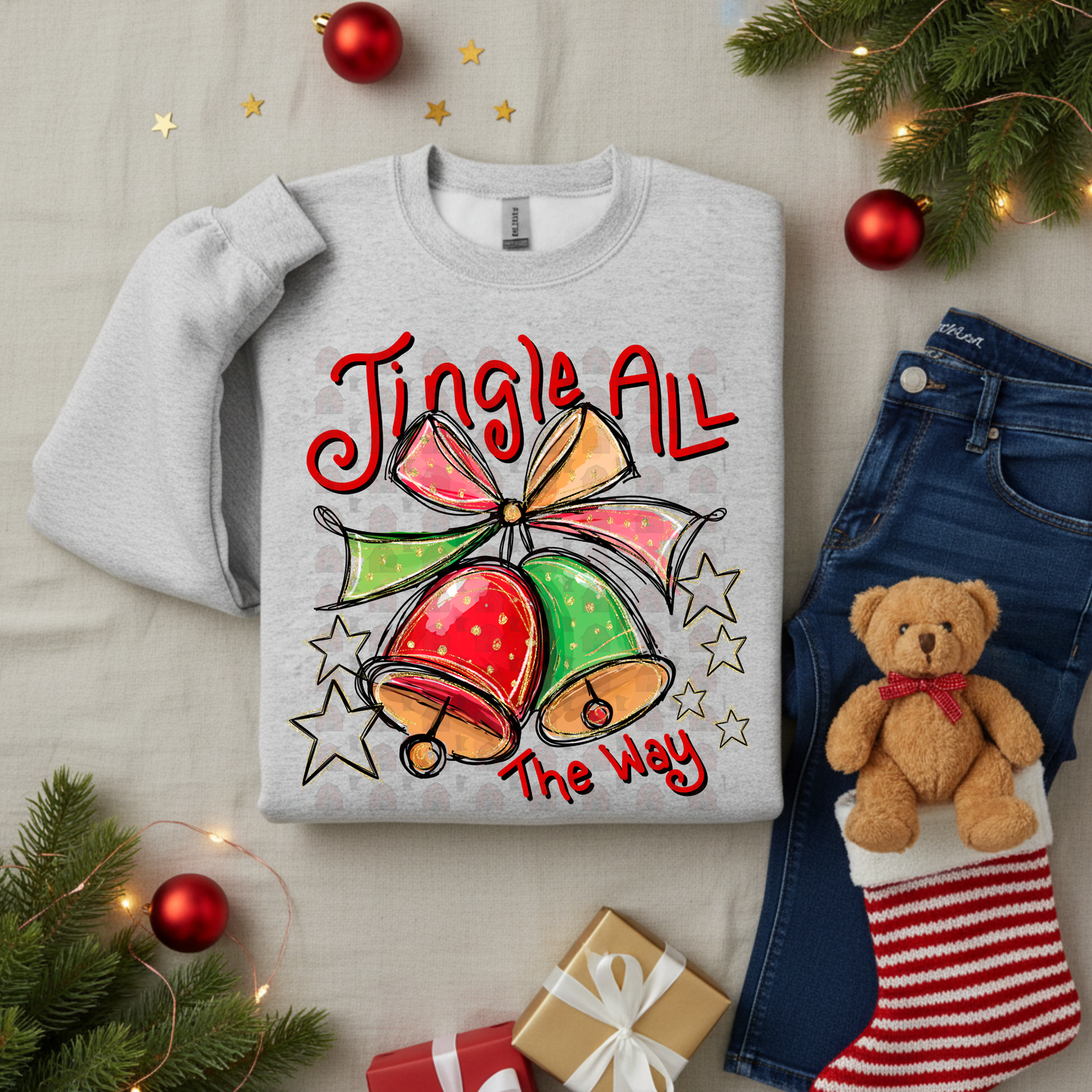 Bells Bows Stars Jingle All The Way