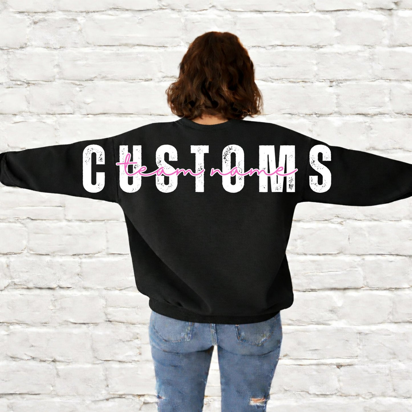 CUSTOMIZABLE - Distressed Any Text Customs