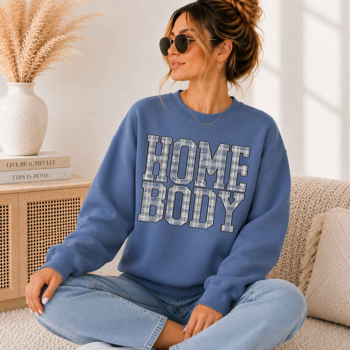 Blue Plaid Home Body