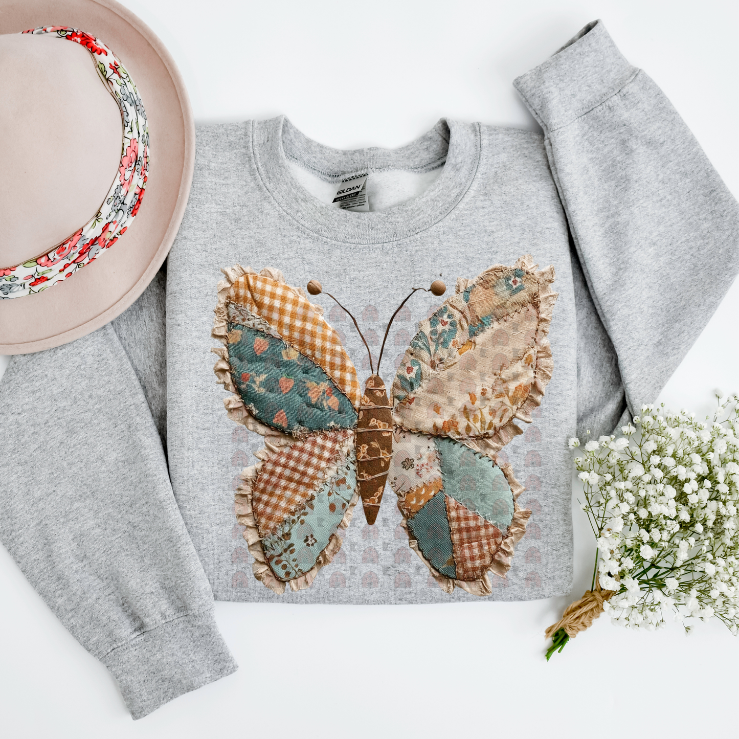 Boho Patchwork Butterfly