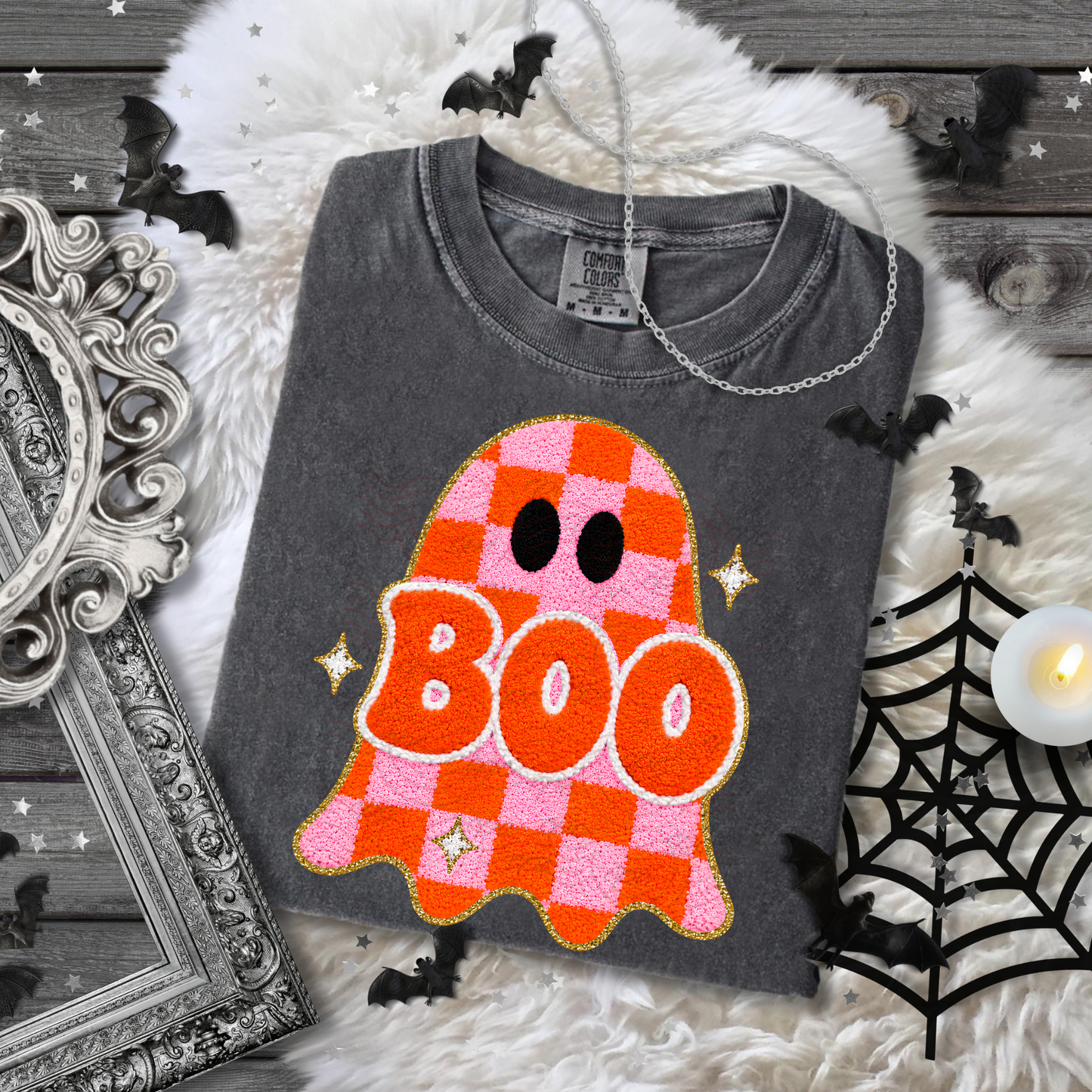 Boo Checkered Ghost