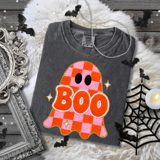 Boo Checkered Ghost