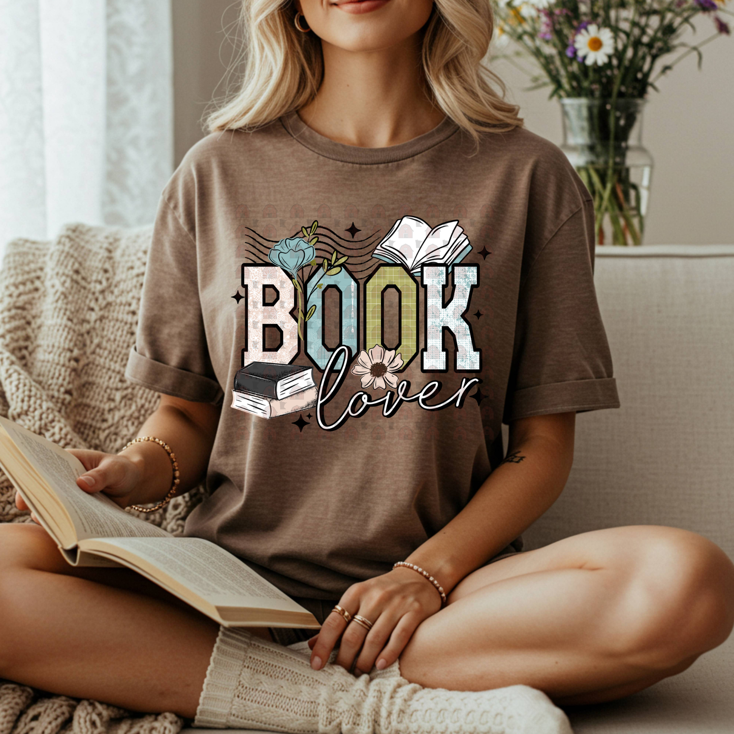 Books And Flowers Book Lover