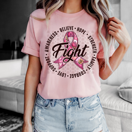 Breast Cancer Fight Ribbon