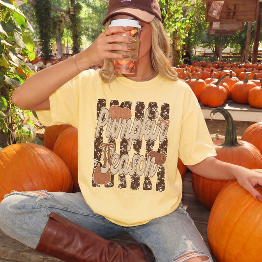 Brown Stripes Pumpkin Season