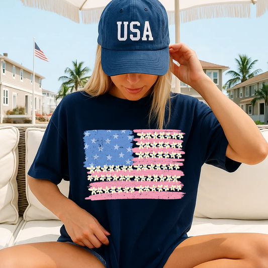 Brushed Floral Flag