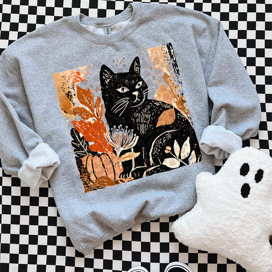 Brushstroke Black Cat