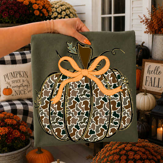 Camo Whimsy Pumpkin