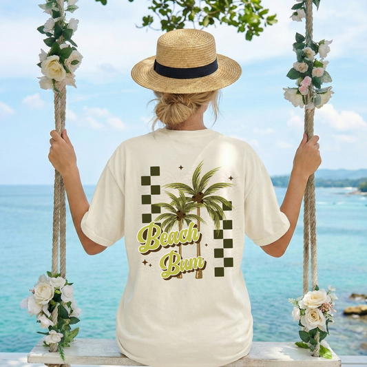 Checkered Beach Bum Palm Trees