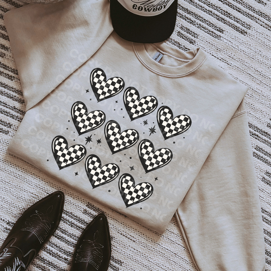 Checkered Hearts Collage