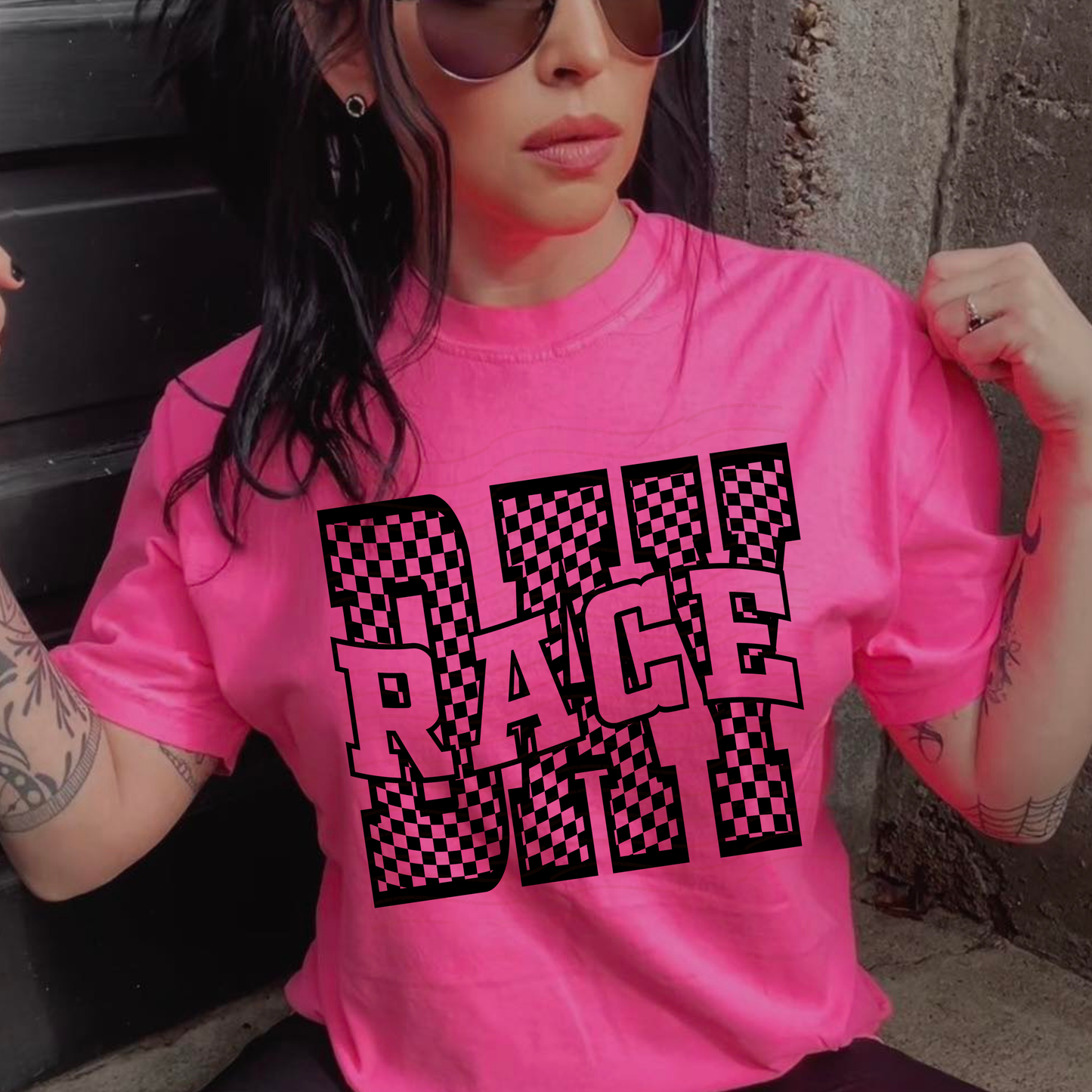 Checkered Retro Race Day
