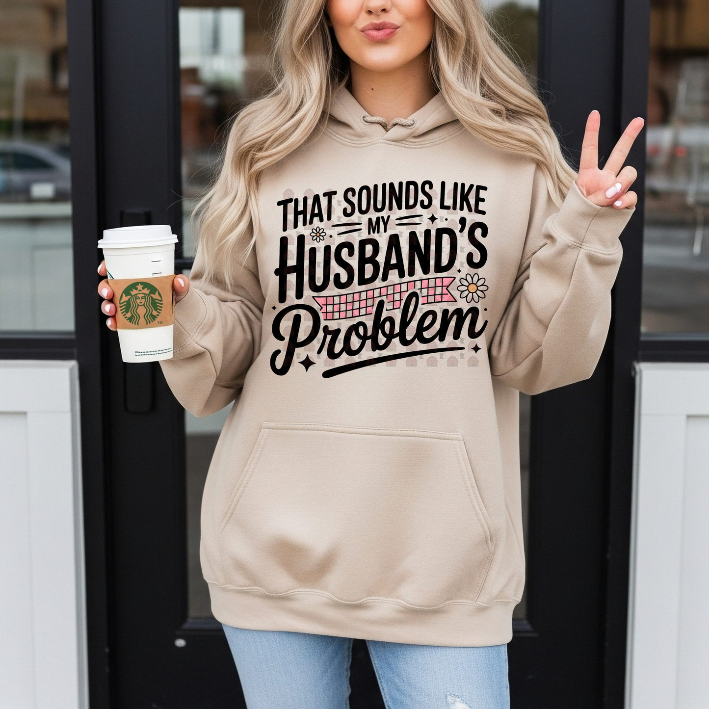 Checker Ribbon And Flowers Sounds Like My Husband's Problem