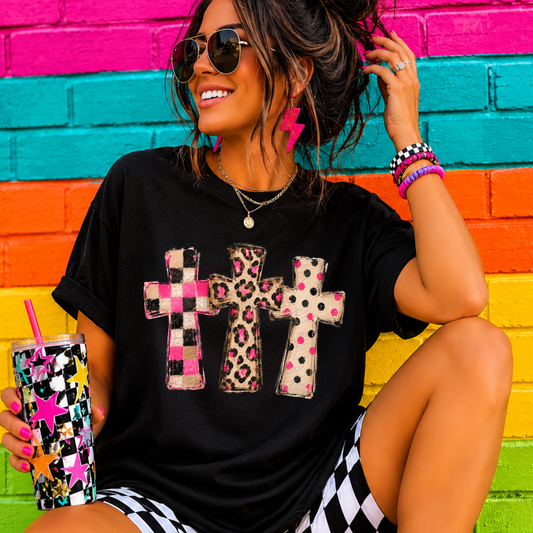 Check Leopard Polka Dot Crosses