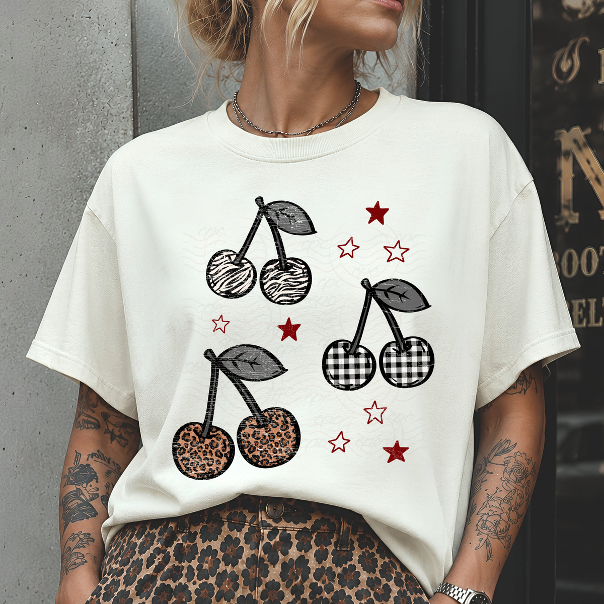 Cherry Patterns And Stars