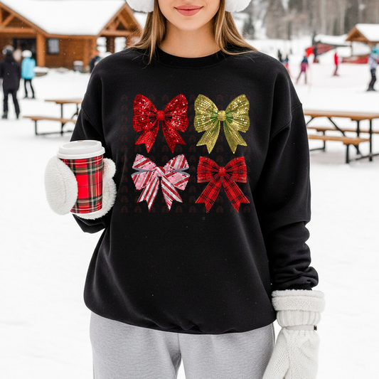 Christmas Sequin Looking Bow Collage