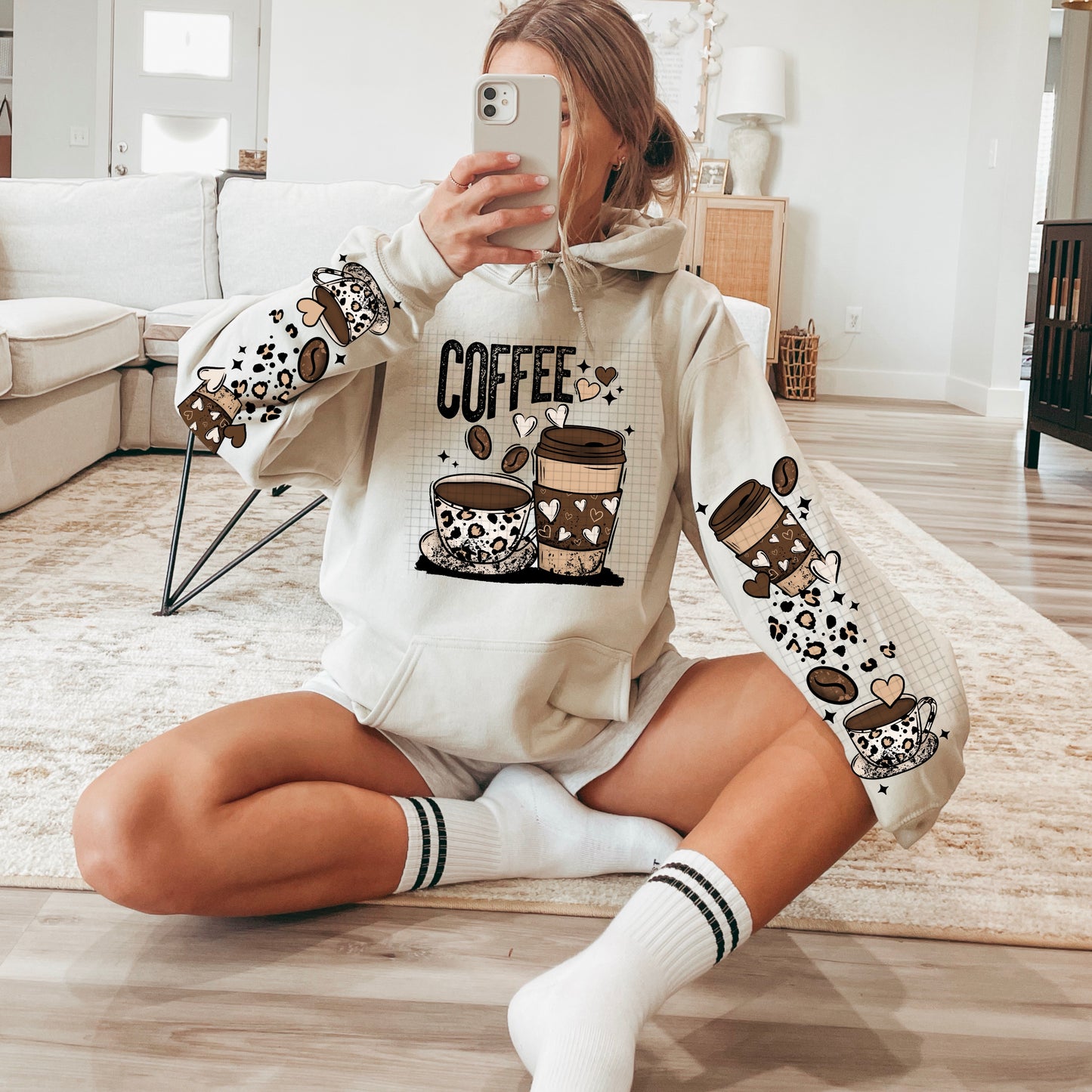 Coffee With Leopard And Hearts