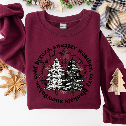 Cold Breeze Sweater Weather Cozy Blankets Snowflakes