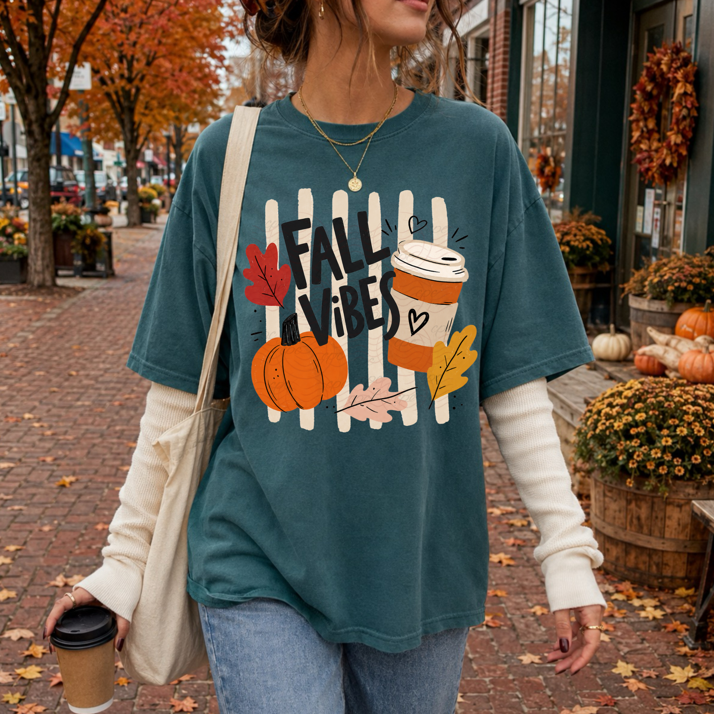 Collage Fall Vibes And Stripes