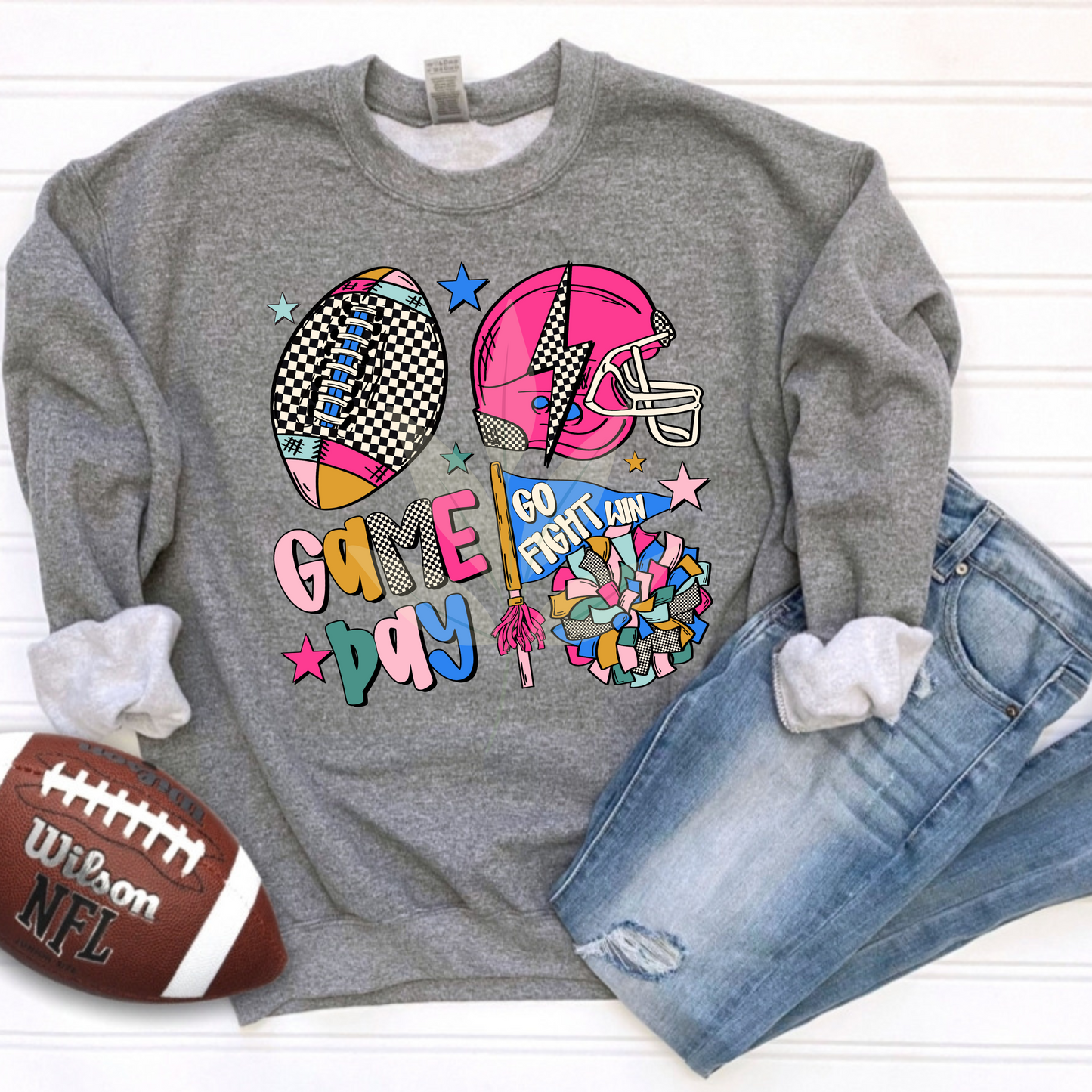 Colorful Football Game Day